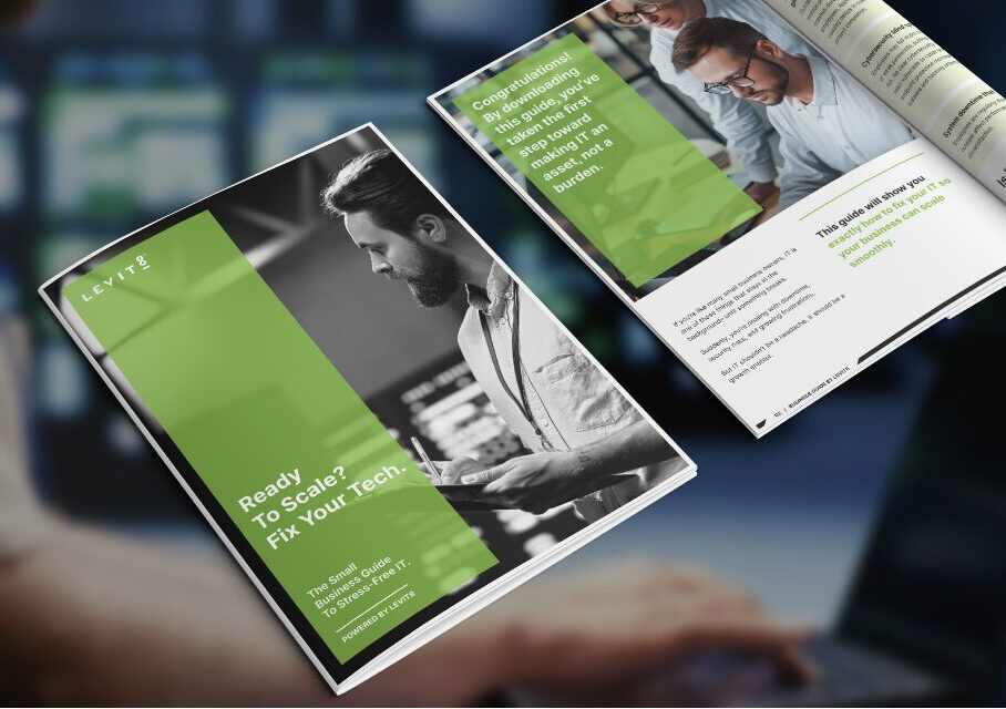 a book with green and white text